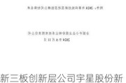 新三板创新层公司宇星股份新增专利信息授权：“一种自带防尘盖的轮毂螺母”