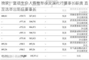 独家！富德生命人寿推举徐文渊代行董事长职责 直至选举出新任董事长