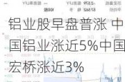 铝业股早盘普涨 中国铝业涨近5%中国宏桥涨近3%