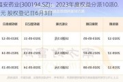 福安药业(300194.SZ)：2023年度权益分派10派0.5元 股权登记日6月3日