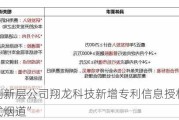 新三板创新层公司翔龙科技新增专利信息授权：“一种过滤式烟道”