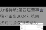 力诺特玻:第四届董事会独立董事2024年第四次专门会议审核意见