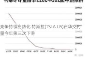 竞争持续白热化 特斯拉(TSLA.US)在华交付量今年第三次下滑