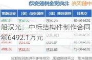 中船汉光：中标结构件制作合同 金额6492.1万元