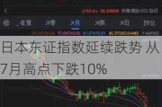 日本东证指数延续跌势 从7月高点下跌10%