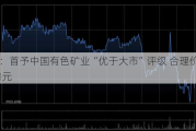 海通证券：首予中国有色矿业“优于大市”评级 合理价值8.1-8.78港元