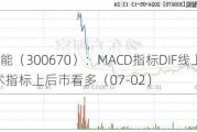 大烨智能（300670）：MACD指标DIF线上穿0轴-技术指标上后市看多（07-02）