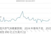 美国天然气消费量预期：2024 年维持不变，2025 年下调至 890 亿立方英尺/日