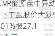 CVR能源盘中异动 下午盘股价大跌5.01%报27.17美元