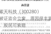 紫天科技（300280）被证监会立案，原因很丰富，股民可索赔