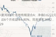 华夏鸿阳6个月持有期混合A：净值0.6222元，近6个月收益率6.80%，同类排名368|2729