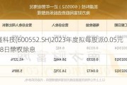 凯盛科技(600552.SH)2023年度拟每股派0.05元 7月8日除权除息