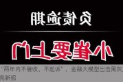 “两年内不催收、不起诉”，金融大模型出击黑灰产亮新招