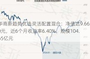 华商新趋势优选灵活配置混合：净值达9.6620元，近6个月收益率6.40%，规模104.65亿元