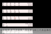 电投能源:关于选举第八届监事会职工代表监事的公告