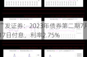 广发证券：2023年债券第二期7月17日付息，利率2.75%