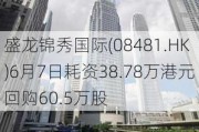 盛龙锦秀国际(08481.HK)6月7日耗资38.78万港元回购60.5万股