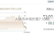 人民币中间价报7.1086，上调2点