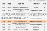 全球最大主权财富基金：全球股市下行风险非常高 是时候谨慎一些了