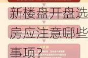 新楼盘开盘选房应注意哪些事项？