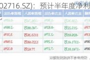 湖南白银(002716.SZ)：预计半年度净利润5000万元至7000万元