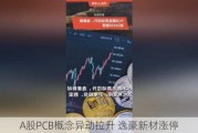 A股PCB概念异动拉升 逸豪新材涨停