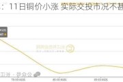 长江有色：11日铜价小涨 实际交投市况不甚理想