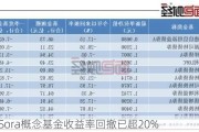 多只Sora概念基金收益率回撤已超20%