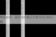 聚辰股份：股东询价转让价格为55.49元/股