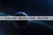 证券资管：潘山任总经理，营利双降