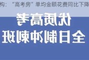 机构：“高考房”单均金额花费同比下降近一成