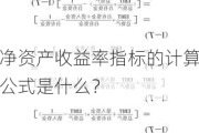 净资产收益率指标的计算公式是什么？