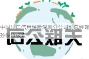 中国出口信用保险深圳分公司副总经理孙俊竹被查