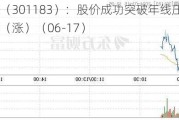 东田微（301183）：股价成功突破年线压力位-后市看多（涨）（06-17）