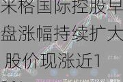 米格国际控股早盘涨幅持续扩大 股价现涨近12%