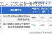 中远海控大宗交易折价成交137.85万股