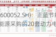 东望时代(600052.SH)：正蓝节能原向跃动新能源采购的20套动力电池系统拟变更为30套