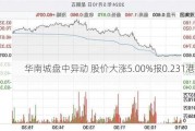 华南城盘中异动 股价大涨5.00%报0.231港元