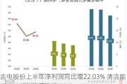 吉电股份上半年净利润同比增22.03% 清洁能源占总装机比重达75.86%