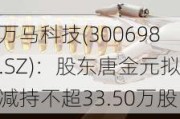 万马科技(300698.SZ)：股东唐金元拟减持不超33.50万股