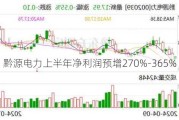 黔源电力上半年净利润预增270%-365%