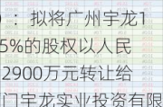 中设智能（873314）：拟将广州宇龙12.5%的股权以人民币2900万元转让给厦门宇龙实业投资有限公司