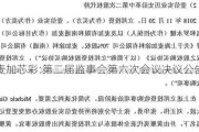 麦加芯彩:第二届监事会第六次会议决议公告