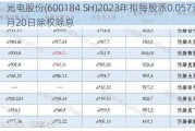 光电股份(600184.SH)2023年拟每股派0.057元 6月20日除权除息