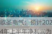 欧圣电气：预计2024年上半年净利润为9255.4万元~1.06亿元，同比增长40%~60%