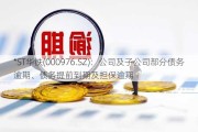 *ST华铁(000***6.SZ)：公司及子公司部分债务逾期、债务提前到期及担保逾期