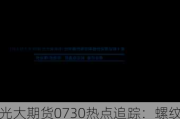 光大期货0730热点追踪：螺纹2410执行新国标 黑色系机会来了？