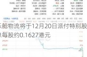 乐舱物流将于12月20日派付特别股息每股约0.1627港元