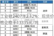 工业硅2407涨2.12%：现货价格企稳于13335元/吨