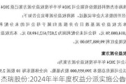 杰瑞股份:2024年半年度权益分派实施公告